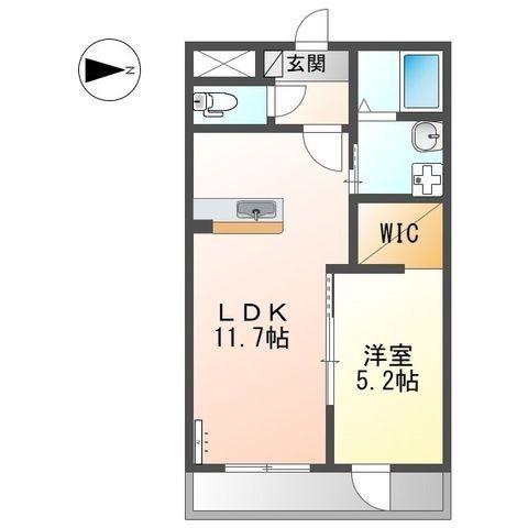 サンクレスト・大谷(1LDK/1階)の間取り写真