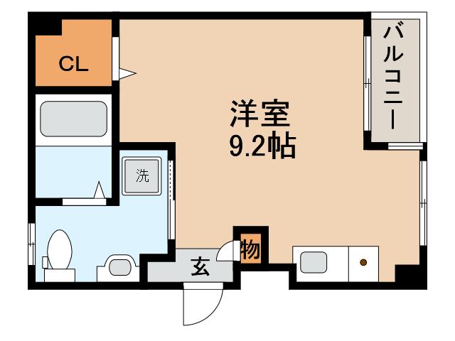 クラウンシティ本山(ワンルーム/3階)の間取り写真