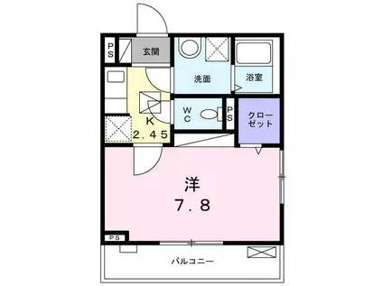 アンソレイエ町屋(1K/1階)の間取り写真