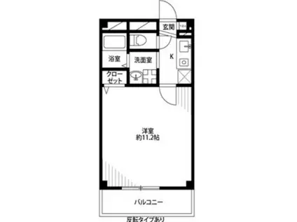 アンプルールフェール北戸田(1K/1階)の間取り写真
