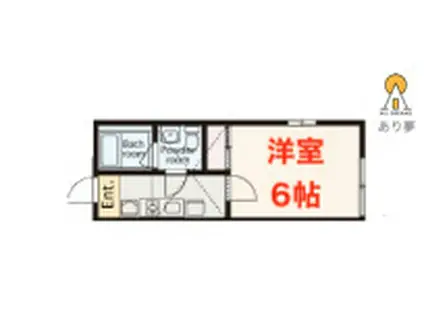 シエル山手(1K/1階)の間取り写真