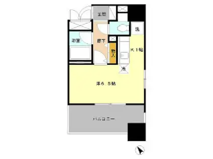 レリシェス日本橋(ワンルーム/4階)の間取り写真