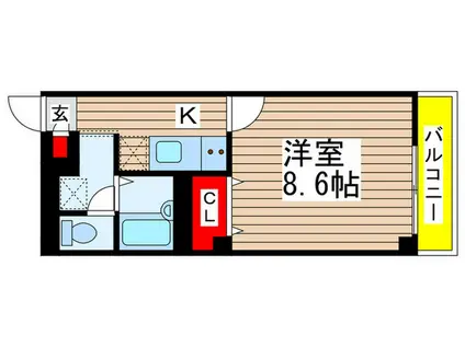 EMPEREUR FER コート(1K/2階)の間取り写真