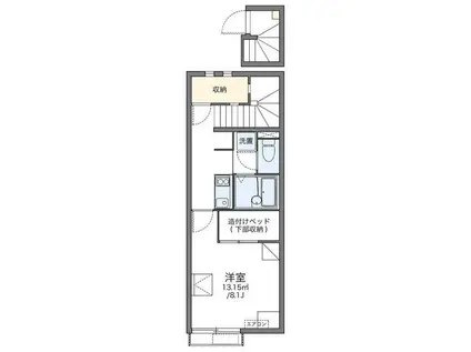 レオネクストAYUNAII(1K/2階)の間取り写真