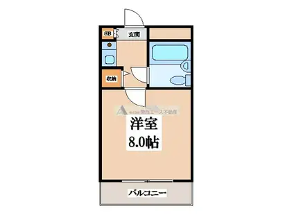 PALMIZIO花園I(1K/1階)の間取り写真