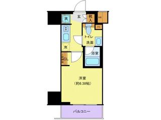 プレール・ドゥーク川口並木(1K/5階)の間取り写真