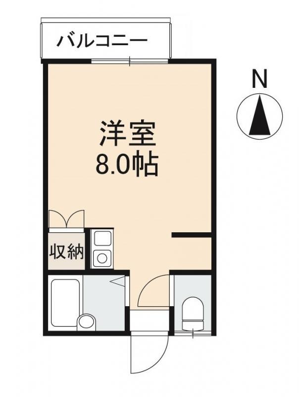 Sコート西宝町B棟(ワンルーム/1階)の間取り写真