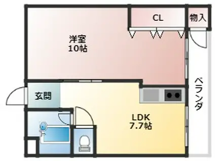 エターナルシティー公園1号館(1LDK/3階)の間取り写真