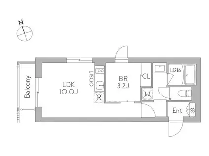 GRANDUO用賀7(1LDK/2階)の間取り写真