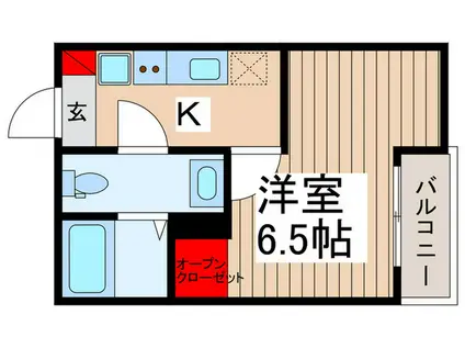エトワール鶴ヶ島(1K/3階)の間取り写真