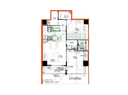 パティオ大手門(2LDK/4階)の間取り写真