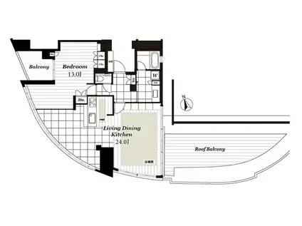 THE CONOE(1LDK/11階)の間取り写真