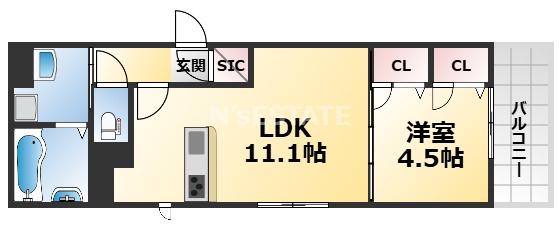 D-ROOM大塚町(1LDK/1階)の間取り写真