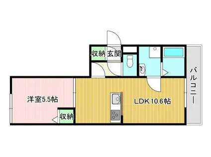 レガート2(1LDK/1階)の間取り写真