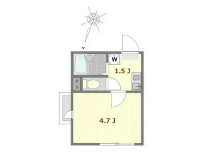 ピリカフォレスト(1K/2階)の間取り写真