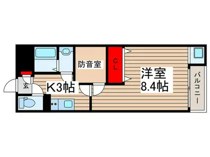 SKビル拾四番館(1K/3階)の間取り写真