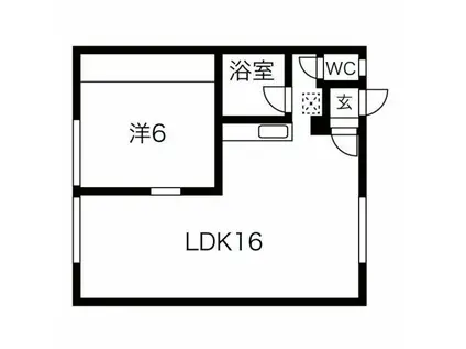 コーポ多田(1LDK/1階)の間取り写真