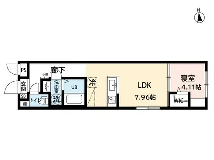 AMIRL PREMIER IMAIKE(1LDK/3階)の間取り写真