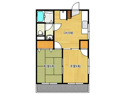 エトス石和(2DK/1階)の間取り写真