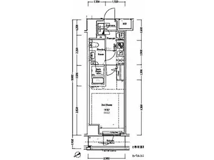 ジーベックときわ台(1K/3階)の間取り写真