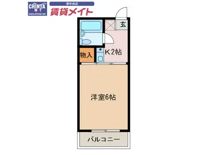 コーポTOKI(1K/1階)の間取り写真