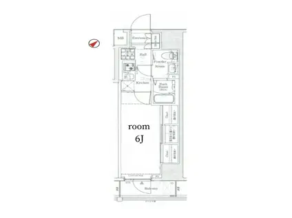 LOG上野駅前/ログ上野駅前(1K/2階)の間取り写真