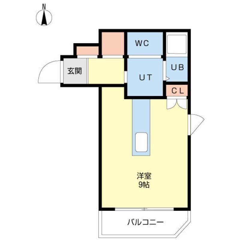 ΑNEXT澄川(1K/2階)の間取り写真