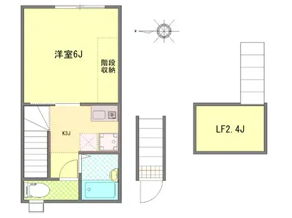 マウ東高円寺(1K/2階)の間取り写真