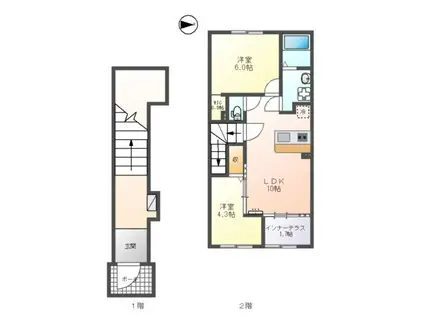M`Sコート(2LDK/2階)の間取り写真
