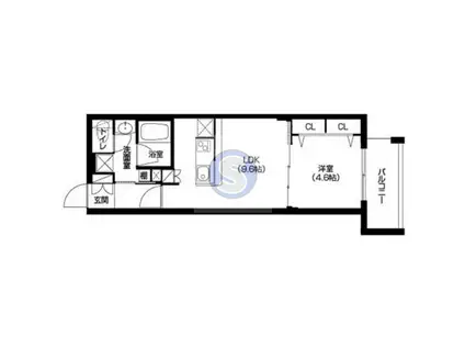 アーバネックス・大手前(1LDK/12階)の間取り写真