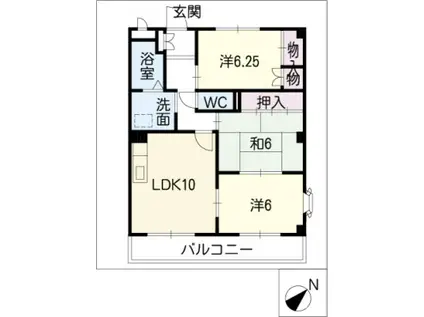 クレストステージ洋(3SLDK/2階)の間取り写真