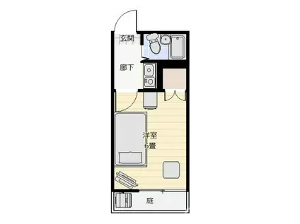 プルミエール(1K/1階)の間取り写真