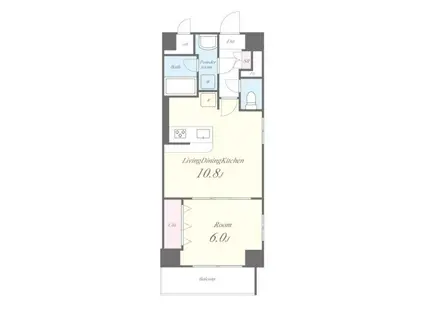 トゥルーハーモニー(1LDK/10階)の間取り写真