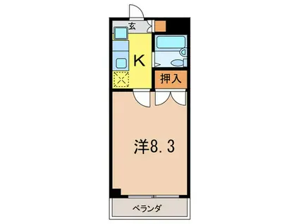 リエス厚木グレイス(1K/5階)の間取り写真