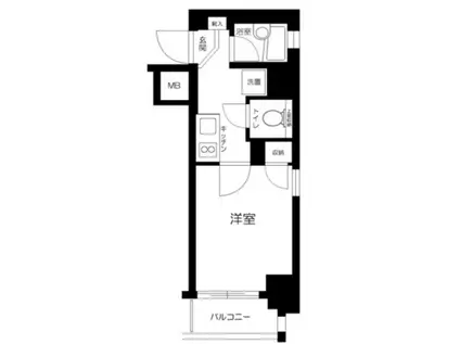 シンシア護国寺ステーションプラザ(1K/3階)の間取り写真