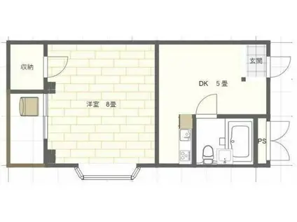 アーバンステージ赤羽(1DK/2階)の間取り写真