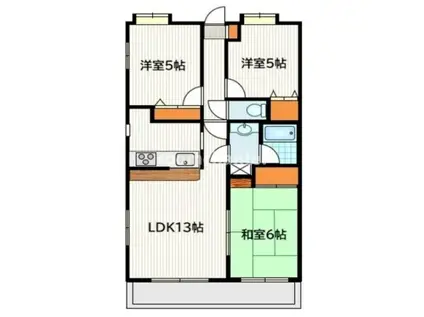 レックス西寺尾ガーデンヒルズ(3LDK/4階)の間取り写真