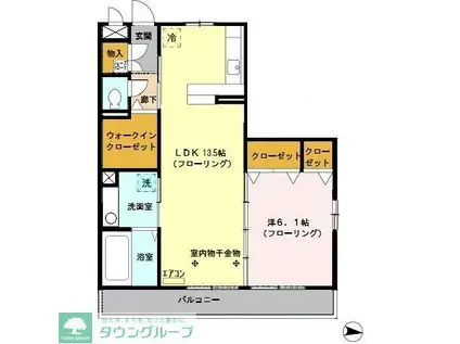 ロイヤルヒルズ武蔵浦和(1LDK/3階)の間取り写真