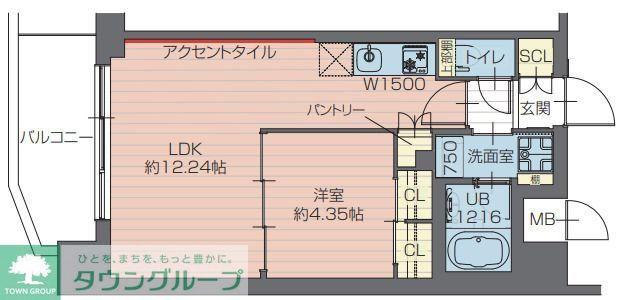 プレジオ川口ASIAN(1LDK/7階)の間取り写真