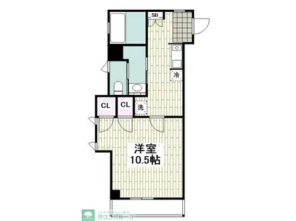 マルヴィエント湘南(1K/2階)の間取り写真