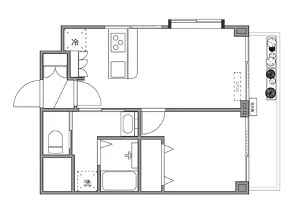 チサンマンション原宿(1LDK/2階)の間取り写真