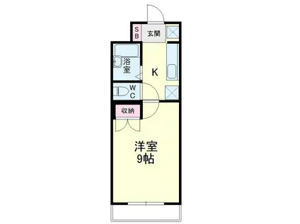 ラルフローレI(1K/3階)の間取り写真