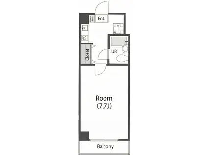 ヴェルデ梶が谷(1K/1階)の間取り写真