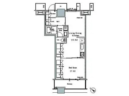 THE TOKYO TOWERS MIDTOWER(1LDK/6階)の間取り写真