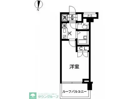 スカイコート東京ベイ 東雲(1K/4階)の間取り写真