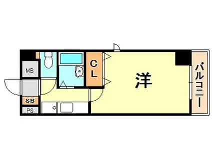 Kコート本山(1K/2階)の間取り写真