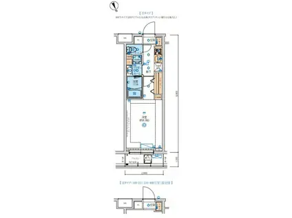 リヴシティ立川ミッド(1K/2階)の間取り写真