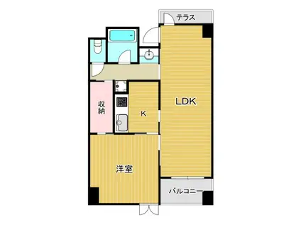 F-STUDIO VERONICA-エフスタジオベロニカ-(1LDK/2階)の間取り写真