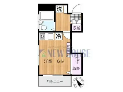 大越マンション(ワンルーム/3階)の間取り写真