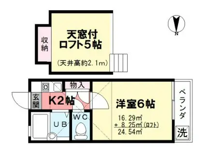 IMAGAWA MID GRADEN CO-PO9(1K/2階)の間取り写真